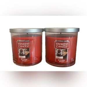 Yankee Candle Kitchen Spice Small 7 Oz Ounce Tumbler Candles Set Pair New